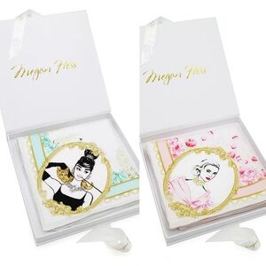 3 Options- Italian Silk Scarf by Megan Hess- Grace Kelly, Audrey Hepburn